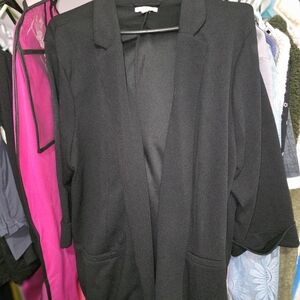 Maurices Black Open Front Jacket